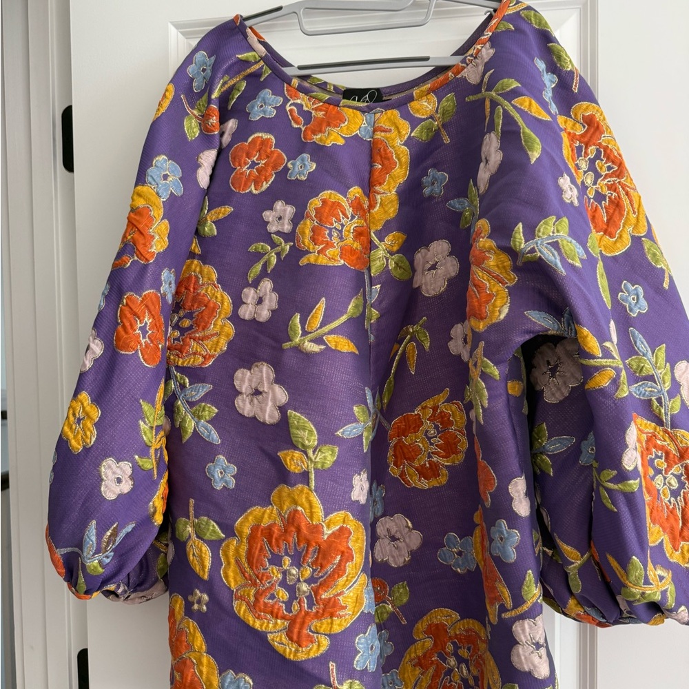 Arianne Purple Floral Mini Dress